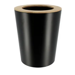 Accessoire Salle De Bain|TENDANCE Poubelle salle de bain 5L Purebamboo Noir