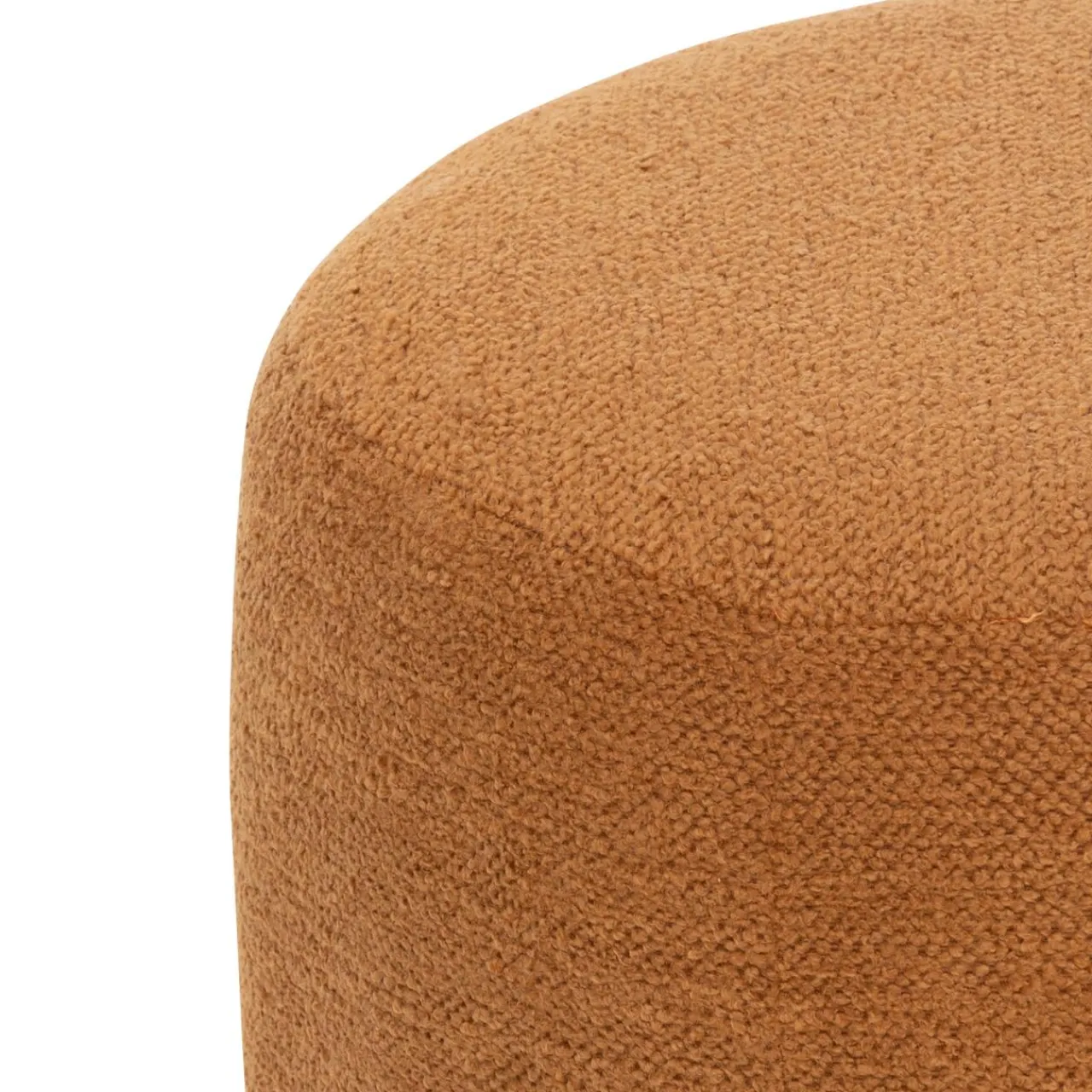 Pouf, Tabouret|Atmosphera, cru017dateur d'intu017drieur Pouf bouclette (D39 cm) Améa Orange