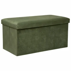 Pouf De Rangement|ATMOSPHERA Pouf de rangement double Lilou Vert kaki