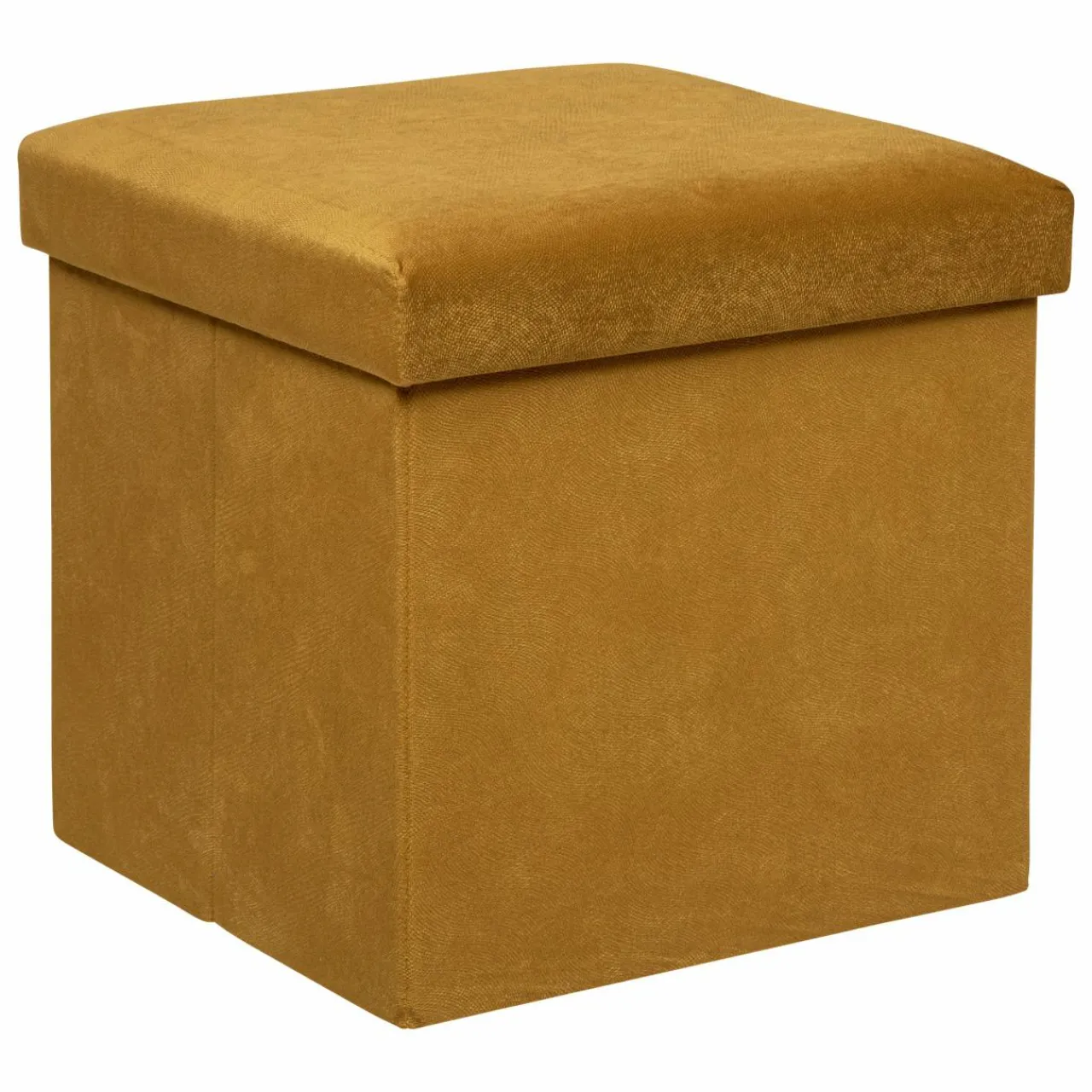 Pouf De Rangement|ATMOSPHERA Pouf de rangement (H38 cm) Lilou Jaune moutarde
