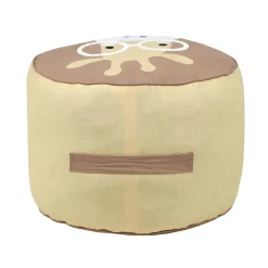 Coussin Et Plaid Enfant|Coussin Et Plaid Enfant|STOF Pouf enfant (40 x 30 cm) Coquin Marron