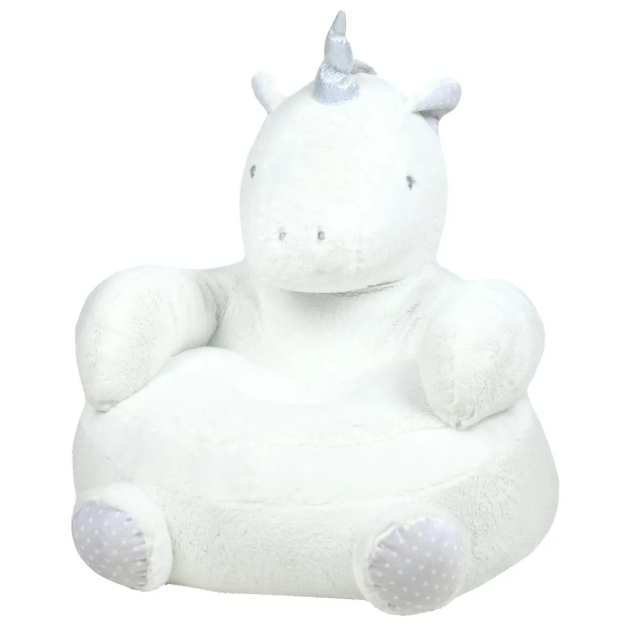 Petit Meuble Enfant|STOF Pouf enfant licorne (45 x 45 cm) Aurore Blanc