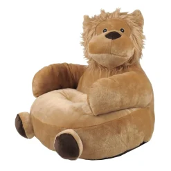Petit Meuble Enfant|STOF Pouf peluche lion enfant (45 cm) Zimba Marron Camel