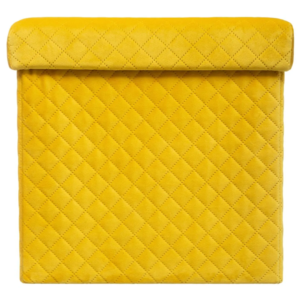 Pouf De Rangement|ATMOSPHERA Pouf pliant Velours Jack Jaune