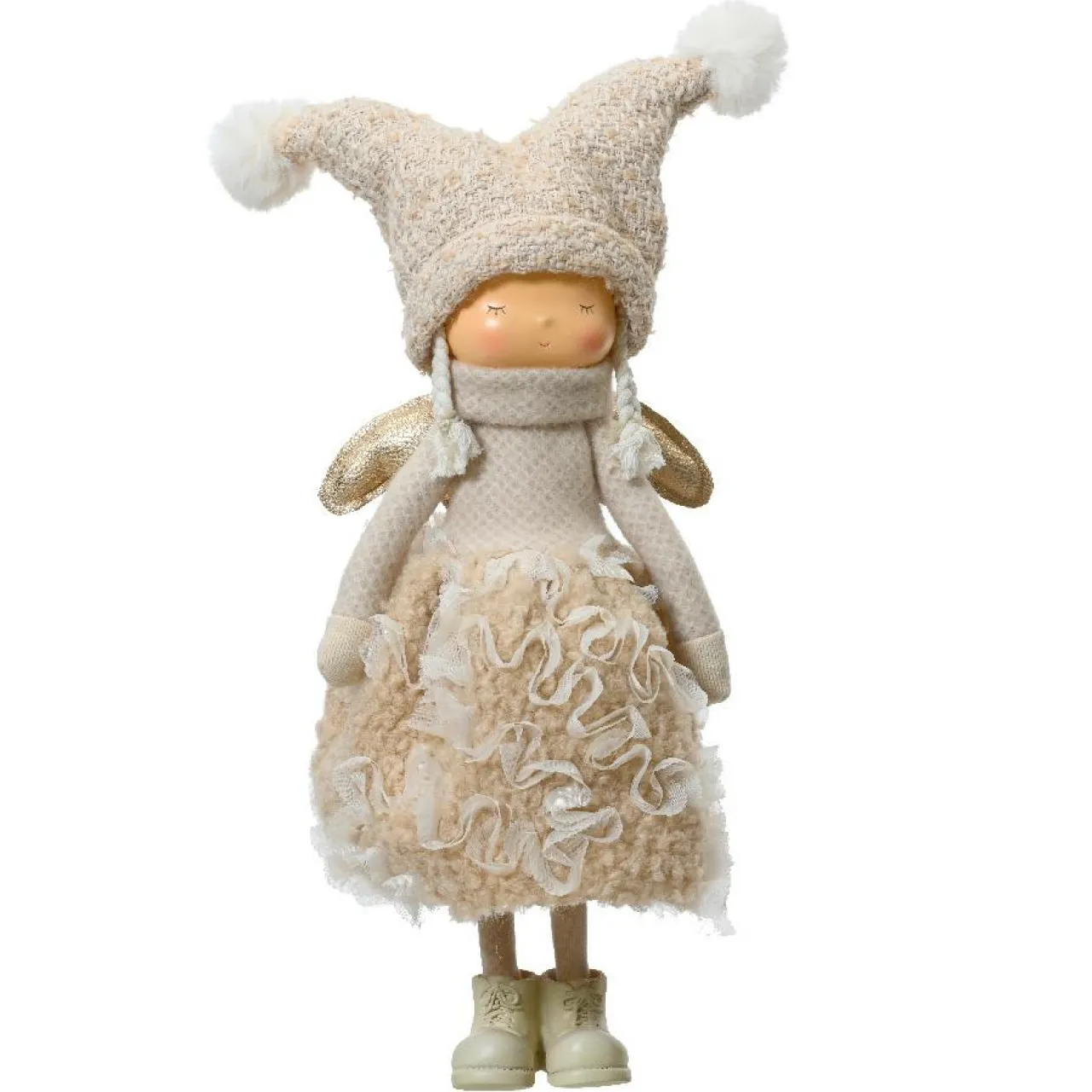 Père Noël, Animaux Et Personnage|KAEMINGK Poupée fillette fait main (H46 cm) Emma Tendresse Beige