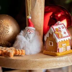 Décoration De Sapin|KAEMINGK Père Noël à suspendre (H8 cm) Doudou Blanc
