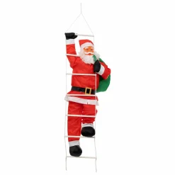 Père Noël, Animaux Et Personnage|Feeric Lights & Christmas Père Noël à suspendre (H120 cm) Marcel le grimpeur Rouge