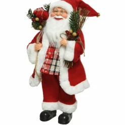 Père Noël, Animaux Et Personnage|KAEMINGK Père Noël déco traditionnel (H45 cm) Sven Rouge