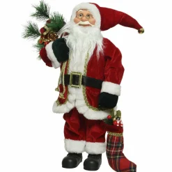 Père Noël, Animaux Et Personnage|KAEMINGK Père Noël déco Traditionnel (H60 cm) Santa Claus Rouge