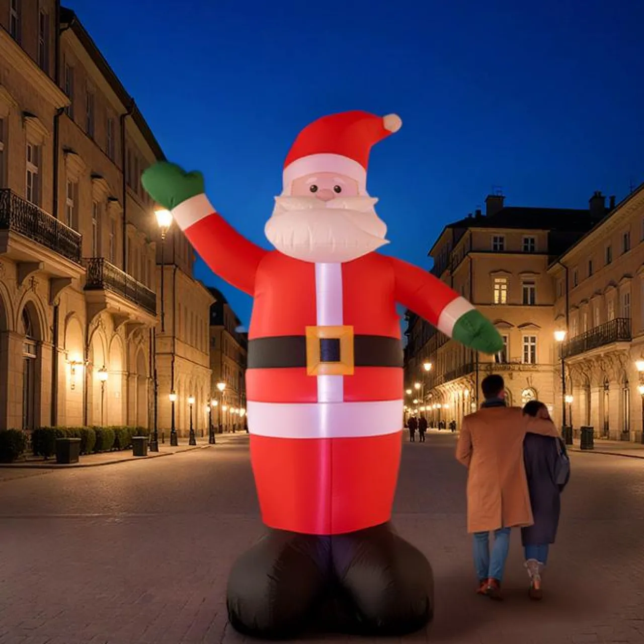 Personnage, Objet Grand Format|Père Noël, Animaux Et Personnage|KOOPMAN Père Noël Géant (H400 cm) Gonflable et lumineux Rouge