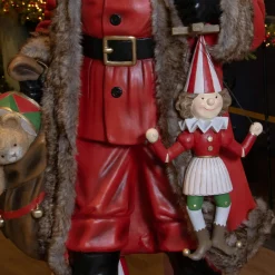 Personnage, Objet Grand Format|Père Noël, Animaux Et Personnage|EMINZA Père Noël traditionnel Géant (H166 cm) Klaus et les cadeaux Rouge