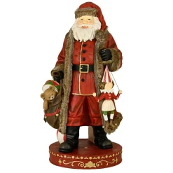 Personnage, Objet Grand Format|Père Noël, Animaux Et Personnage|EMINZA Père Noël traditionnel Géant (H166 cm) Klaus et les cadeaux Rouge