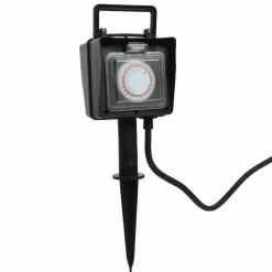 Accessoire Électrique|KAEMINGK Prise piquet de jardin programmable 2 pôles