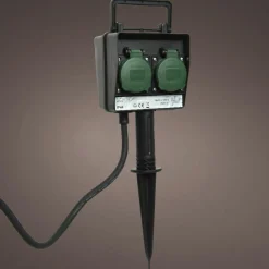 Accessoire Électrique|KAEMINGK Prise piquet de jardin programmable 2 pôles