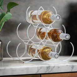 Range Bouteilles|EMINZA Range-bouteilles métal (H28 cm) Noa Blanc