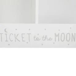 Petit Meuble Enfant|ATMOSPHERA Rangement enfant casier double (H40 cm) Ecriture Blanc