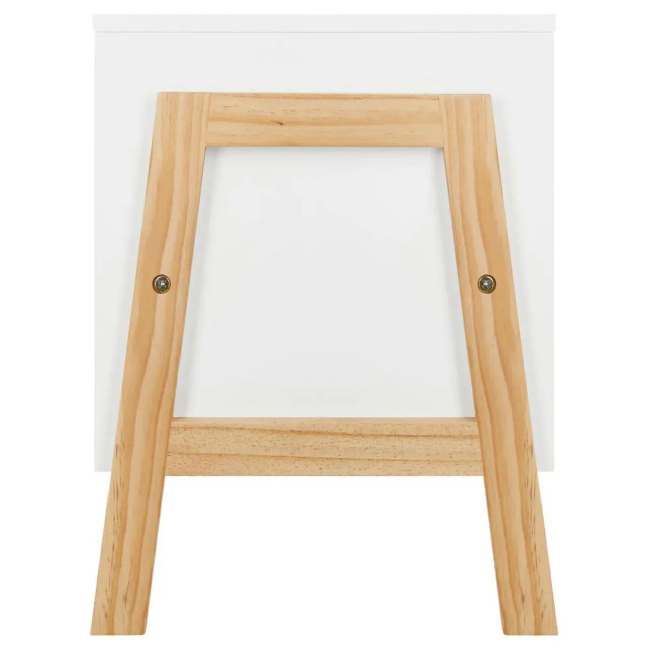 Petit Meuble Enfant|ATMOSPHERA Rangement enfant casier double (H40 cm) Ecriture Blanc