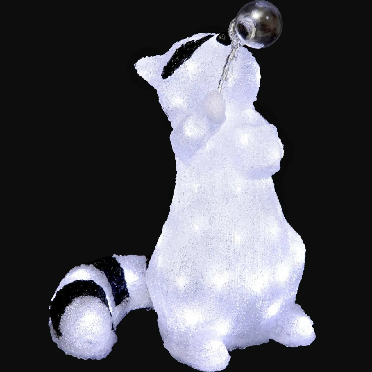 Déco Et Objet Lumineux|Feeric Lights & Christmas Raton laveur lumineux 60 LED (H40 cm) Marcel Blanc froid