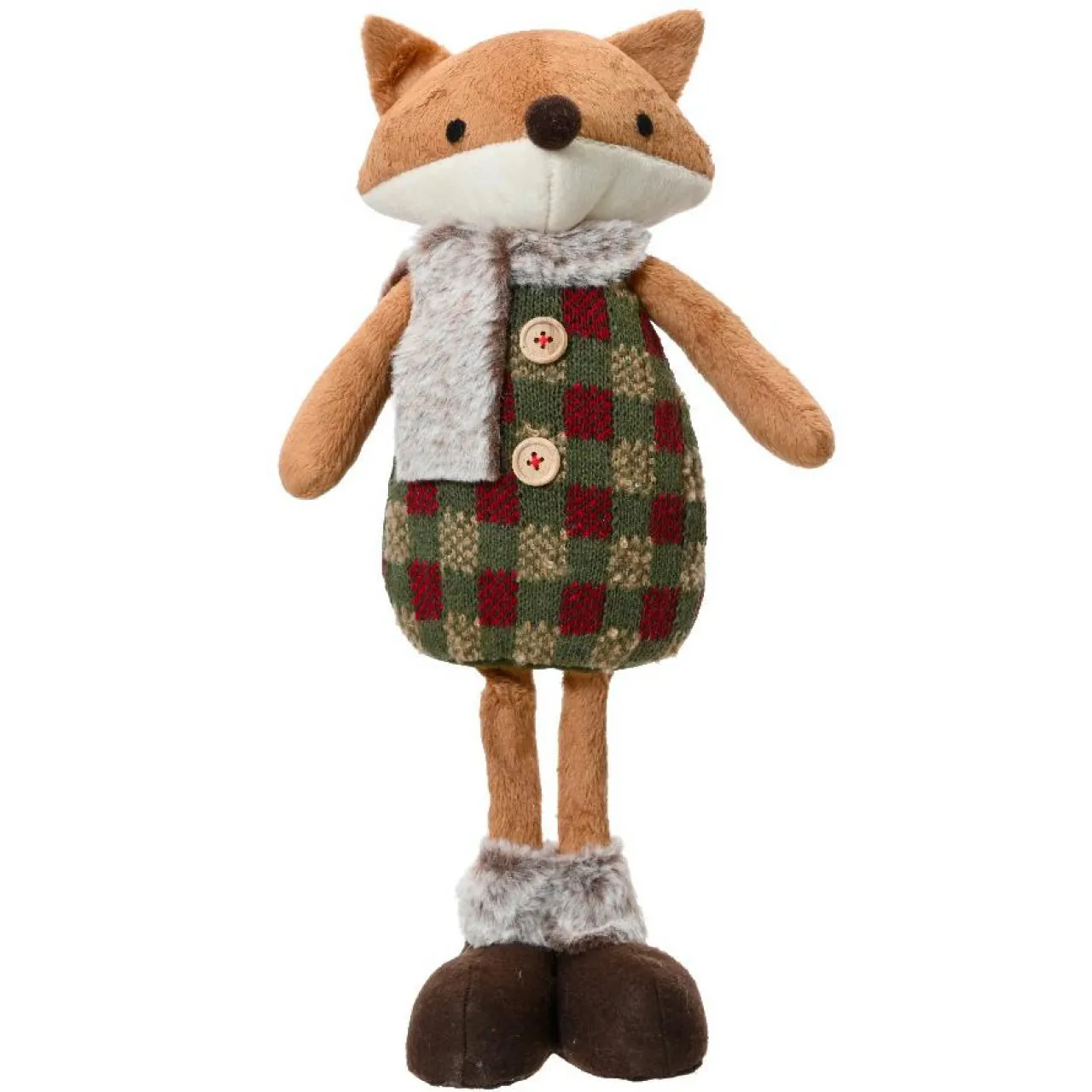 Père Noël, Animaux Et Personnage|KAEMINGK Renard décoratif (H40 cm) Douceur Petit rusé Marron