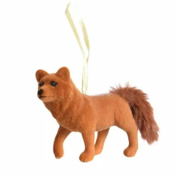 Décoration De Sapin|KAEMINGK Renard de Noël à suspendre (H7 cm) Milou Marron