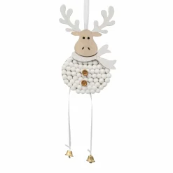 Décoration De Sapin|Feeric Lights & Christmas Renne à suspendre (H30 cm) Clochettes Blanc