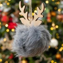 Décoration De Sapin|KAEMINGK Renne à suspendre (H11 cm) Jeff Gris