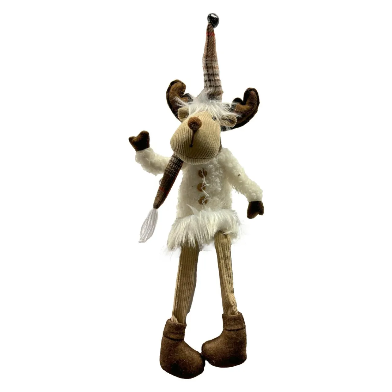 Père Noël, Animaux Et Personnage|CHRISTMAS DREAM Renne de Noël à asseoir (H55 cm) Charlie Beige