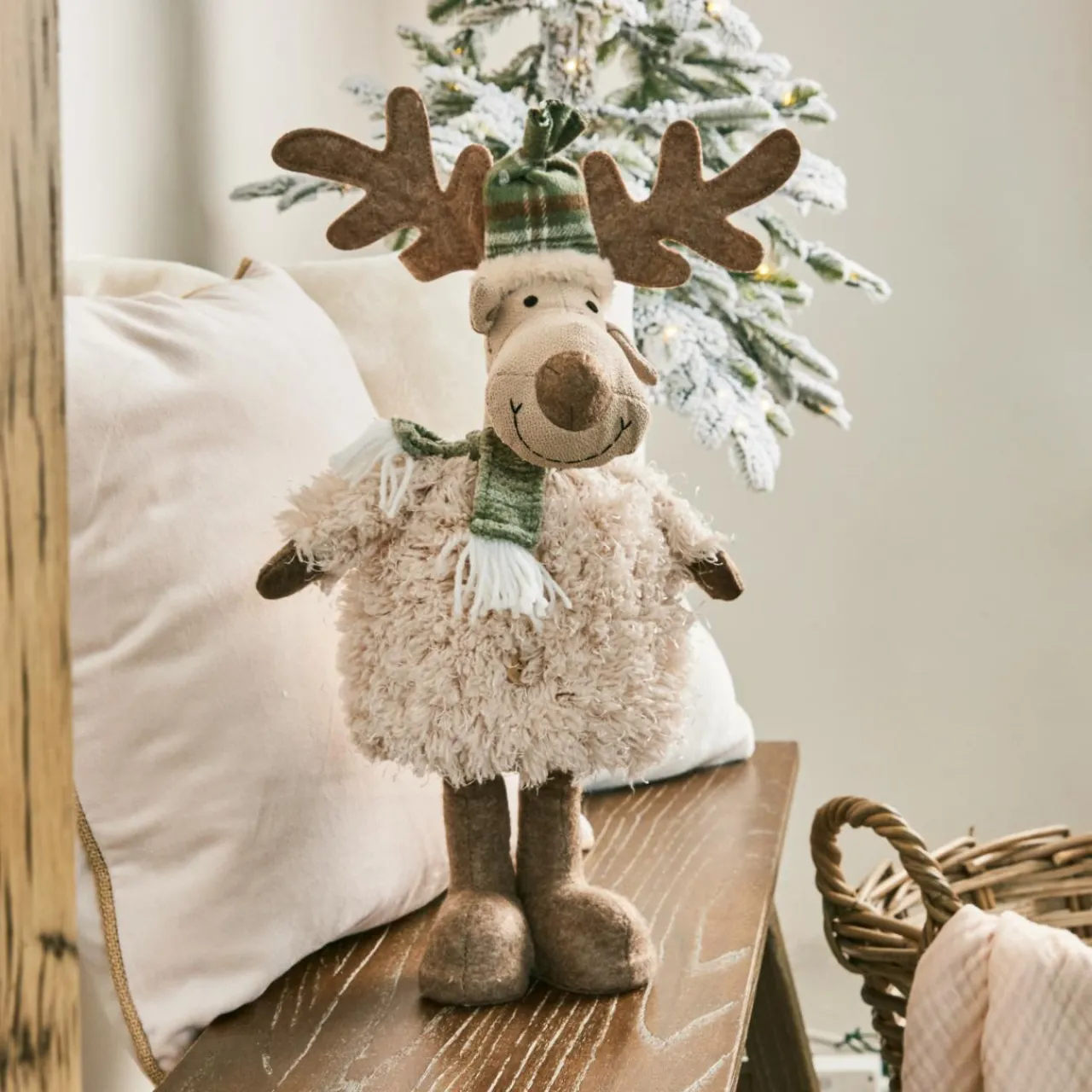 Père Noël, Animaux Et Personnage|KAEMINGK Renne de Noël debout (H42 cm) Monsieur Élégant Beige