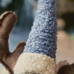 Père Noël, Animaux Et Personnage|KAEMINGK Renne de Noël debout (H56 cm) Stan et fourrure blanche Gris