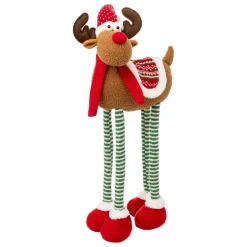 Personnage, Objet Grand Format|Père Noël, Animaux Et Personnage|FEERIC LIGHTS Renne de Noël (H103 cm) Georges et jambes téléscopiques Multicolore