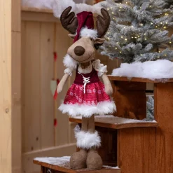 Père Noël, Animaux Et Personnage|KAEMINGK Renne de Noël (H59 cm) Miss Bavaroise robe Rouge