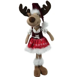 Père Noël, Animaux Et Personnage|KAEMINGK Renne de Noël (H59 cm) Miss Bavaroise robe Rouge