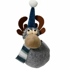 Déco De Table|Père Noël, Animaux Et Personnage|KAEMINGK Renne de Noël (H15 cm) Steve en Gris