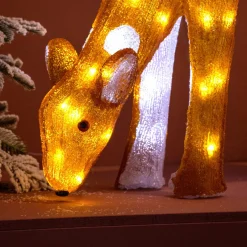 Déco Et Objet Lumineux|EMINZA Renne lumineux 100 LED (H49 cm) Comet Blanc chaud