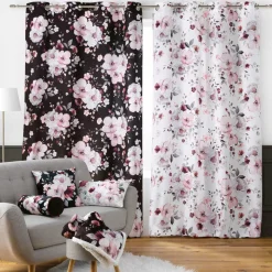Rideau|DOUCEUR D'INTERIEUR Rideau (140 x 240 cm) Velvet flower Blanc