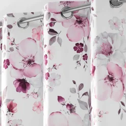 Rideau|DOUCEUR D'INTERIEUR Rideau (140 x 240 cm) Velvet flower Blanc