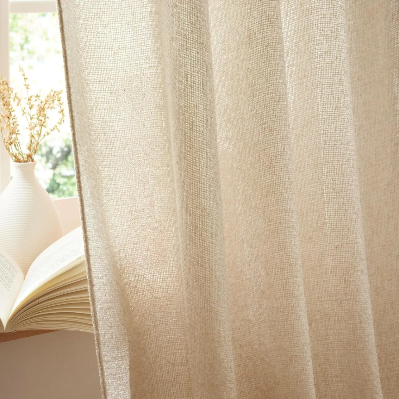 Rideau|EMINZA Rideau ajustable (140 x max 300 cm) Nils Beige