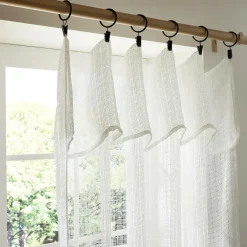 Rideau|EMINZA Rideau ajustable (140 x max 300 cm) Luis Ivoire