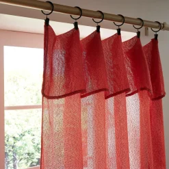 Rideau|EMINZA Rideau ajustable bouclette (140 x max 300 cm) Eliott Terracotta