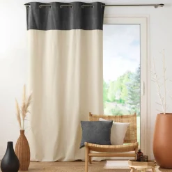 Rideau|DOUCEUR D'INTERIEUR Rideau bouclette (140 x 240 cm) Tessa Gris Anthracite