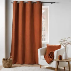 Rideau|douceur d'intu017drieur Rideau bouclette (140 x 240 cm) Wooly Terracotta