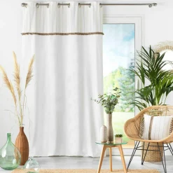 Rideau|DOUCEUR D'INTERIEUR Rideau coton (140 x 240 cm) Alizée Ecru