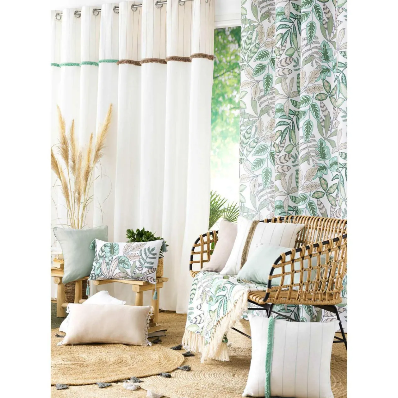 Rideau|DOUCEUR D'INTERIEUR Rideau coton (140 x 240 cm) Alizée Ecru