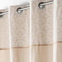 Rideau|DOUCEUR D'INTERIEUR Rideau coton (140 x 240 cm) Bahina Beige