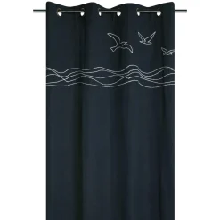 Rideau|STOF Rideau coton (140 x 260 cm) Bordemer Bleu marine