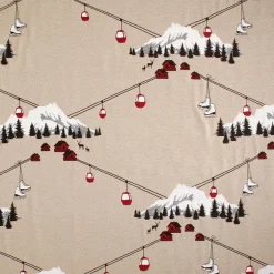 Rideau|LINDER Rideau coton (140 x 260 cm) Chamonix Rouge