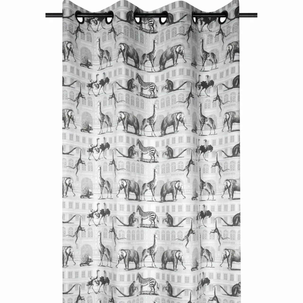 Rideau|LOVELY CASA Rideau coton (135 x 250 cm) Haussmann Gris