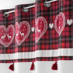 Rideau|DOUCEUR D'INTERIEUR Rideau coton (140 x 240 cm) Heidi Rouge