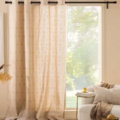 Rideau|douceur d'intu017drieur Rideau coton (140 x 280 cm) Ondine Blanc