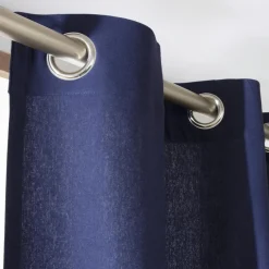 Rideau|EMINZA Rideau coton (140 x 260 cm) Pixel Bleu marine